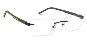 Black Rectangle Rimless Unisex Eyeglasses by Lenskart Air Online-129884
