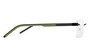 Black Rectangle Rimless Unisex Eyeglasses by Lenskart Air Online-129884