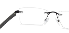 Load image into Gallery viewer, Black Rectangle Rimless Unisex Eyeglasses by Lenskart Air Online-129884