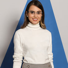 Load image into Gallery viewer, Silver Rectangle Rimless Unisex Eyeglasses by Lenskart Air Online-129886