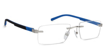 Load image into Gallery viewer, Silver Rectangle Rimless Unisex Eyeglasses by Lenskart Air Online-129886