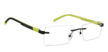 Load image into Gallery viewer, Black Rectangle Rimless Unisex Eyeglasses by Lenskart Air Online-129888