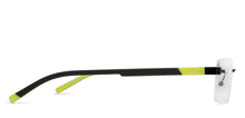 Load image into Gallery viewer, Black Rectangle Rimless Unisex Eyeglasses by Lenskart Air Online-129888