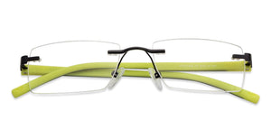 Black Rectangle Rimless Unisex Eyeglasses by Lenskart Air Online-129888