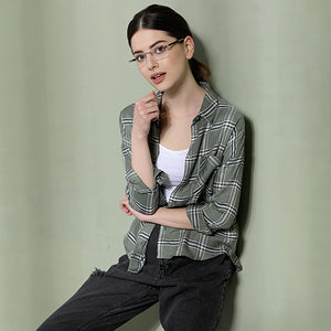 Silver Rectangle Rimless Unisex Eyeglasses by Lenskart Air Online-129899