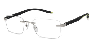 Silver Rectangle Rimless Unisex Eyeglasses by Lenskart Air Online-129899