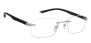 Silver Rectangle Rimless Unisex Eyeglasses by Lenskart Air Online-129899