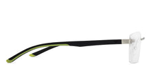 Load image into Gallery viewer, Silver Rectangle Rimless Unisex Eyeglasses by Lenskart Air Online-129899