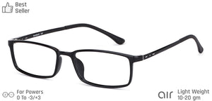 Black Rectangle Full Rim Unisex Eyeglasses by Lenskart Air Computer Glasses-142727