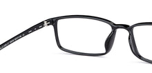 Load image into Gallery viewer, Black Rectangle Full Rim Unisex Eyeglasses by Lenskart Air Computer Glasses-142727