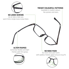 Load image into Gallery viewer, Black Rectangle Full Rim Unisex Eyeglasses by Lenskart Air Computer Glasses-142727