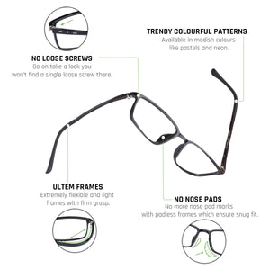 Black Rectangle Full Rim Unisex Eyeglasses by Lenskart Air Computer Glasses-142727