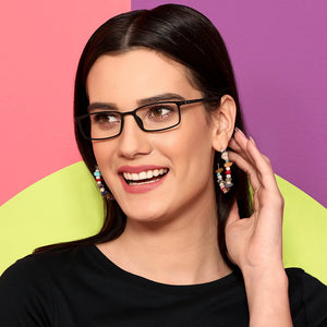Black Rectangle Full Rim Unisex Eyeglasses by Lenskart Air Computer Glasses-142727