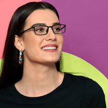 Load image into Gallery viewer, Black Rectangle Full Rim Unisex Eyeglasses by Lenskart Air Computer Glasses-142727