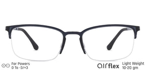 Blue Rectangle Half Rim Unisex Eyeglasses by Lenskart Air Computer Glasses-148127