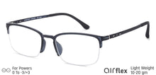 Load image into Gallery viewer, Blue Rectangle Half Rim Unisex Eyeglasses by Lenskart Air Computer Glasses-148127