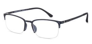 Blue Rectangle Half Rim Unisex Eyeglasses by Lenskart Air Computer Glasses-148127