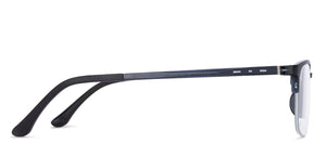 Blue Rectangle Half Rim Unisex Eyeglasses by Lenskart Air Computer Glasses-148127