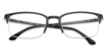 Load image into Gallery viewer, Blue Rectangle Half Rim Unisex Eyeglasses by Lenskart Air Computer Glasses-148127