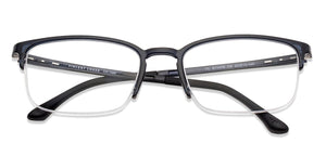 Blue Rectangle Half Rim Unisex Eyeglasses by Lenskart Air Computer Glasses-148127