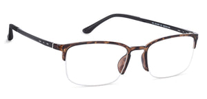 Brown Rectangle Half Rim Unisex Eyeglasses by Lenskart Air Online-130157
