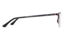 Load image into Gallery viewer, Brown Rectangle Half Rim Unisex Eyeglasses by Lenskart Air Online-130157