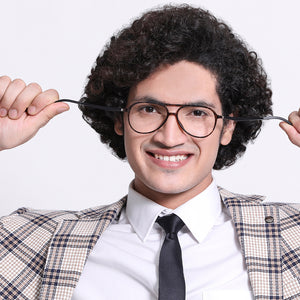 Brown Aviator Full Rim Medium Unisex Eyeglasses by Lenskart Air-130169