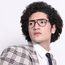 Load image into Gallery viewer, Brown Aviator Full Rim Medium Unisex Eyeglasses by Lenskart Air-130169