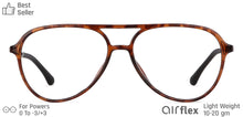 Load image into Gallery viewer, Brown Aviator Full Rim Medium Unisex Eyeglasses by Lenskart Air-130169