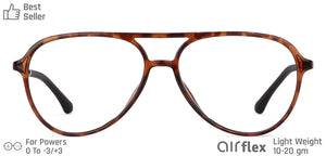 Brown Aviator Full Rim Medium Unisex Eyeglasses by Lenskart Air-130169