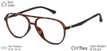 Load image into Gallery viewer, Brown Aviator Full Rim Medium Unisex Eyeglasses by Lenskart Air-130169