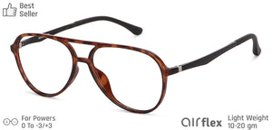 Brown Aviator Full Rim Medium Unisex Eyeglasses by Lenskart Air-130169