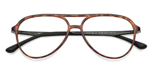 Brown Aviator Full Rim Medium Unisex Eyeglasses by Lenskart Air-130169