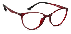 Red Cat Eye Full Rim Women Eyeglasses by Lenskart Air Online-130176