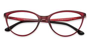 Red Cat Eye Full Rim Women Eyeglasses by Lenskart Air Online-130176