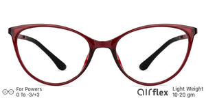 Red Cat Eye Full Rim Women Eyeglasses by Lenskart Air Online-130176
