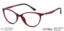 Load image into Gallery viewer, Red Cat Eye Full Rim Women Eyeglasses by Lenskart Air Online-130176
