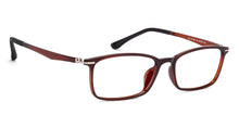 Load image into Gallery viewer, Brown Rectangle Full Rim Unisex Eyeglasses by Lenskart Air Online-130191