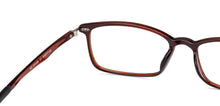 Load image into Gallery viewer, Brown Rectangle Full Rim Unisex Eyeglasses by Lenskart Air Online-130191