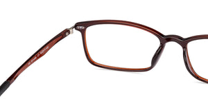 Brown Rectangle Full Rim Unisex Eyeglasses by Lenskart Air Online-130191