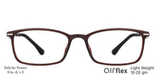Load image into Gallery viewer, Brown Rectangle Full Rim Unisex Eyeglasses by Lenskart Air Online-130191