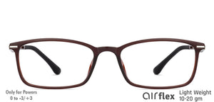 Brown Rectangle Full Rim Unisex Eyeglasses by Lenskart Air Online-130191