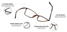 Load image into Gallery viewer, Brown Rectangle Full Rim Wide Unisex Eyeglasses by Lenskart Air Online-130196