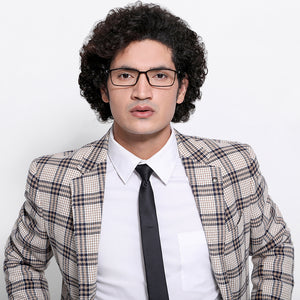 Brown Rectangle Full Rim Wide Unisex Eyeglasses by Lenskart Air Online-130196