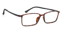 Load image into Gallery viewer, Brown Rectangle Full Rim Wide Unisex Eyeglasses by Lenskart Air Online-130196