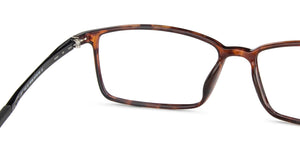 Brown Rectangle Full Rim Unisex Eyeglasses by Lenskart Air Computer Glasses-148104