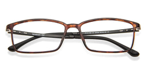 Brown Rectangle Full Rim Unisex Eyeglasses by Lenskart Air Computer Glasses-148104