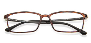 Brown Rectangle Full Rim Wide Unisex Eyeglasses by Lenskart Air Online-130196