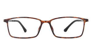 Brown Rectangle Full Rim Wide Unisex Eyeglasses by Lenskart Air Online-130196