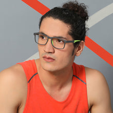 Load image into Gallery viewer, Grey Rectangle Full Rim Unisex Eyeglasses by Lenskart Air Online-130209